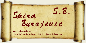 Spira Burojević vizit kartica